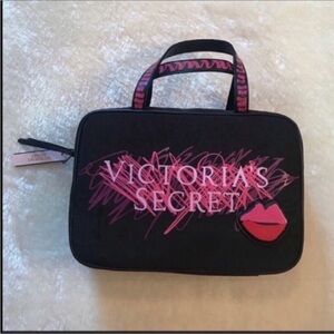 Victoria's Secret Pink Stripe Jetsetter Make up Cosmetic Hanging Travel …